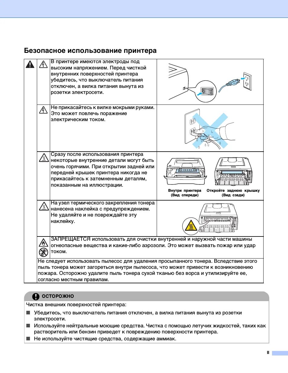 Покажи инструкцию применения по фото Brother HL-2030R: Instruction manual and user guide in Russian