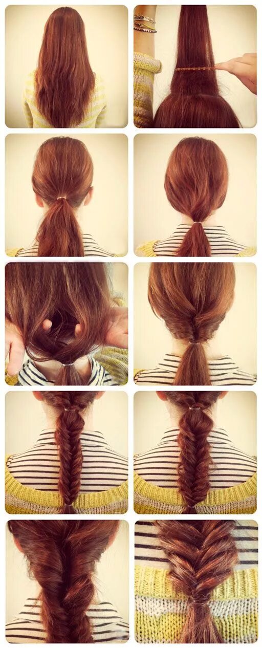 Покажи как делать красивые прически Плетение кос Hair hacks, Fish tail braid, Hair styles