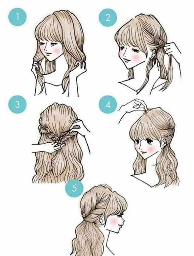 Покажи как сделать легкие красивые прически 29 simple and easy ways to tie up your hair Cute simple hairstyles, Diy hairstyl