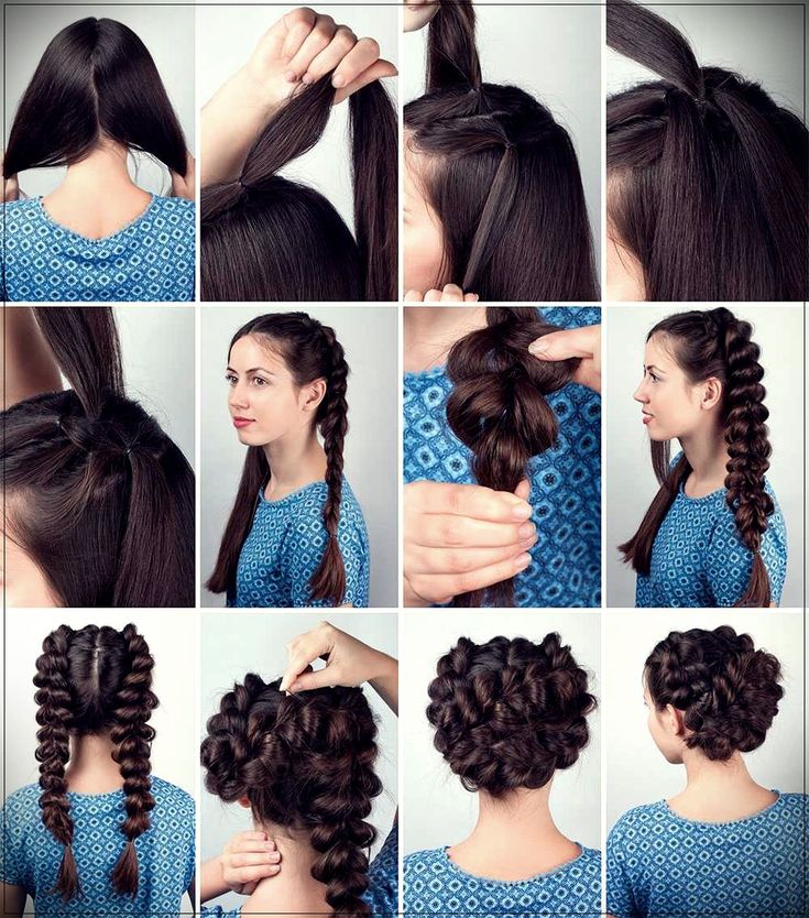 Покажи как сделать легкие красивые прически DIY Hairstyles: 40 Tutorials to be done in a short time Acconciature, Acconciatu