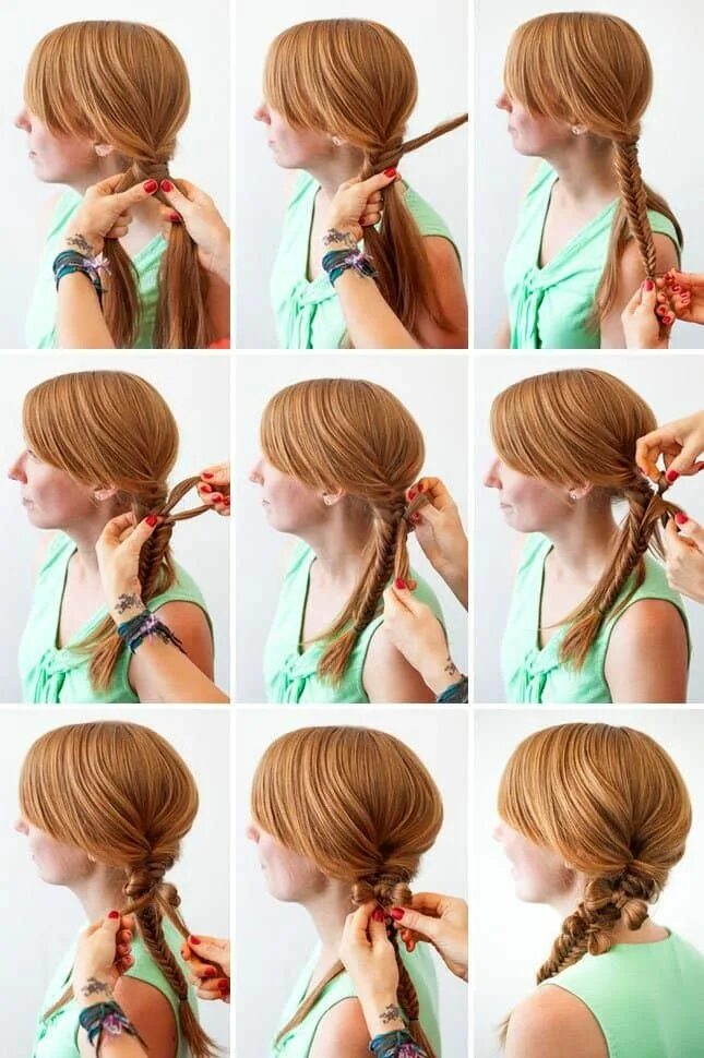 Покажи как сделать легкие красивые прически 13 Stylish DIY Hairstyle Tutorials To Try Lazy girl hairstyles, Hair styles, Sty