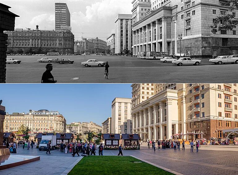 Покажи как выглядел город раньше Прошлое и настоящее Москвы в фотографиях - Рамблер/новости