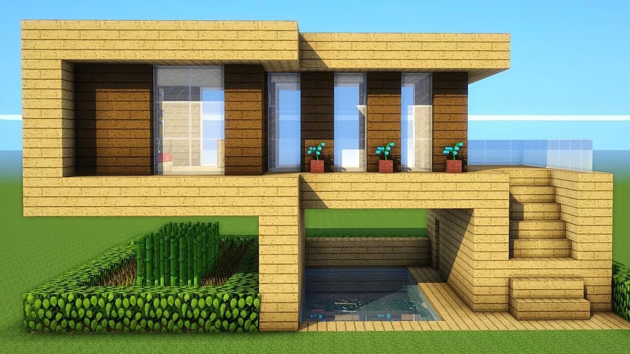 Покажи как выглядит дом в майнкрафте Modern Minecraft Wood House Easy on Sale www.arfd.am