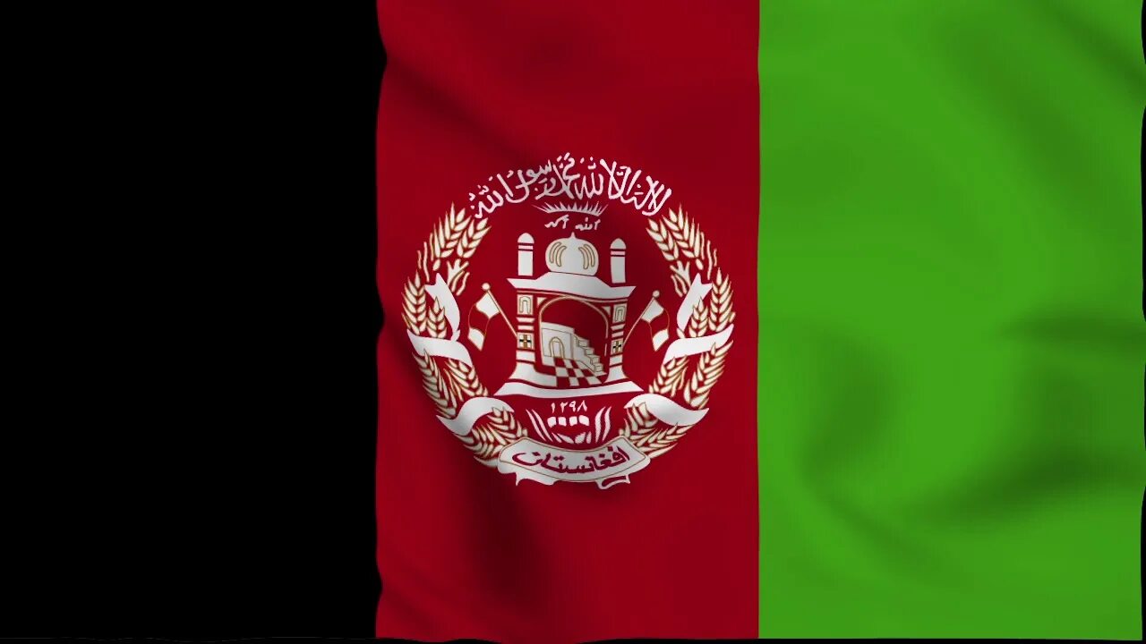 Покажи как выглядит флаг афганистана Afghanistan Flag World Flags Like2learn - YouTube