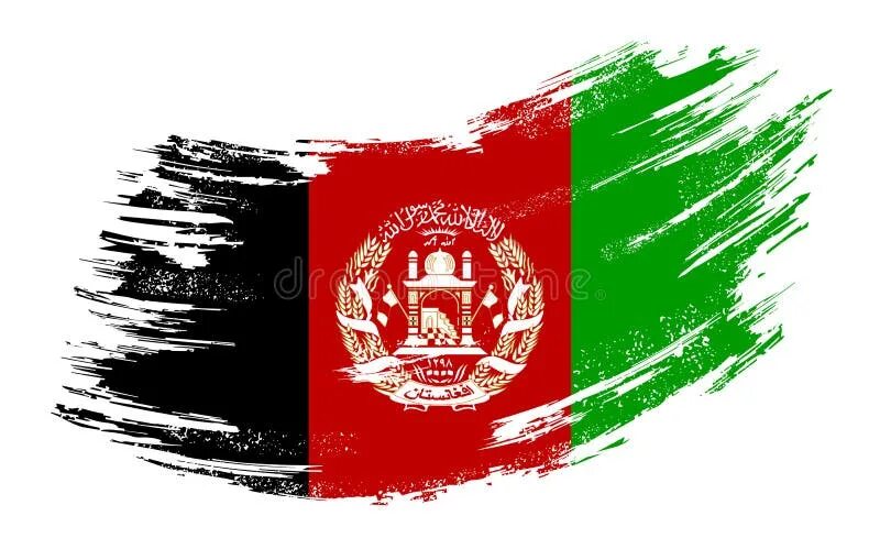 Покажи как выглядит флаг афганистана Afghanistan Flag Grunge Brush Background. Vector Illustration. Stock Vector - Il