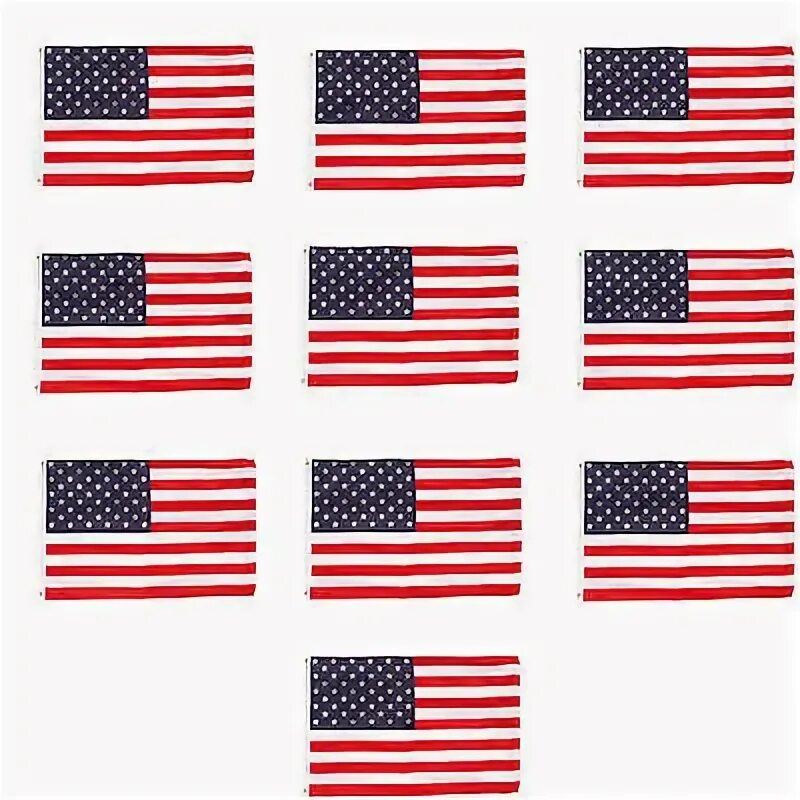 Покажи как выглядит флаг америки Wholesale lot 10 4' x 6' ft. USA US American Flag Stars Grommets United States e