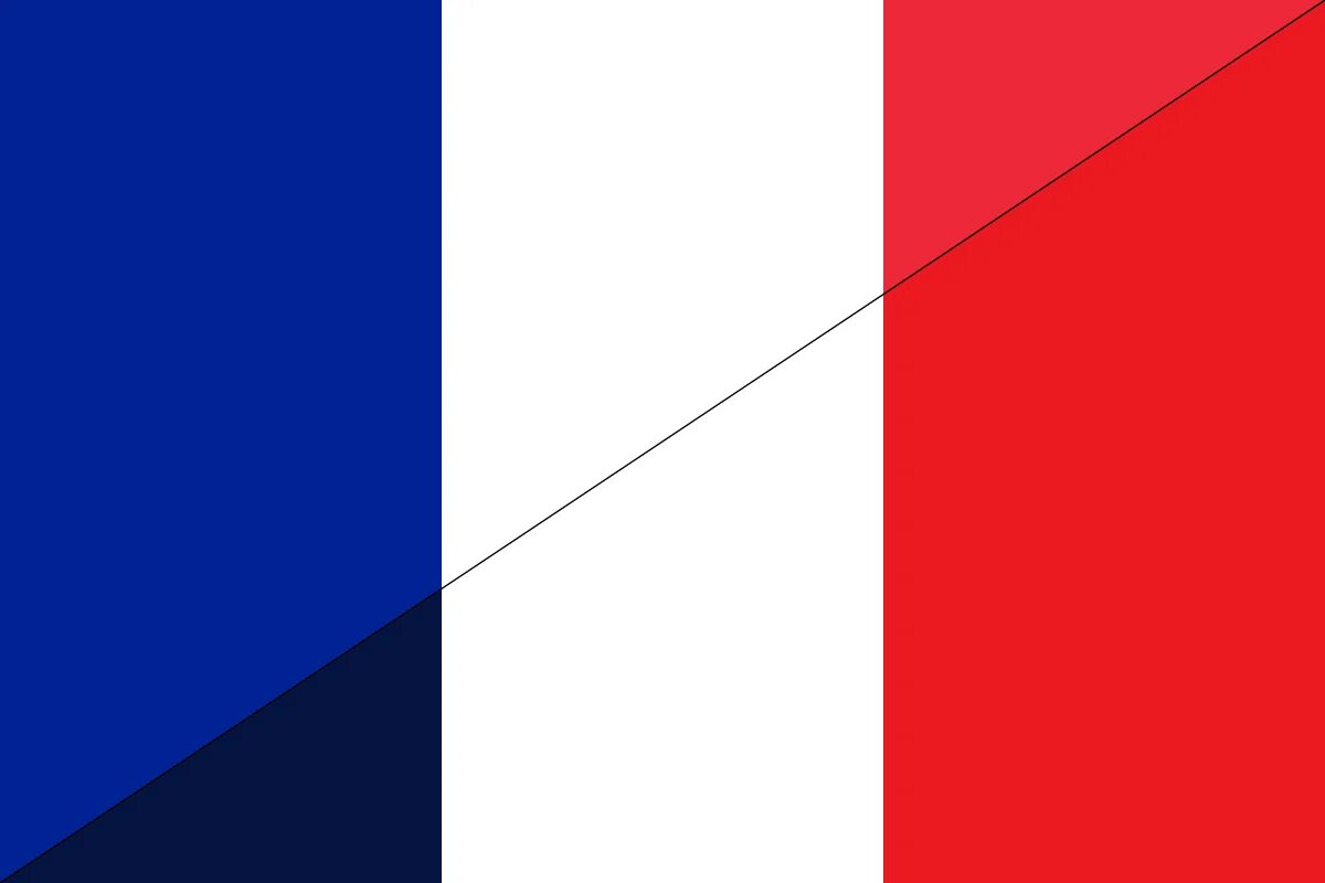 Покажи как выглядит флаг франции File:Flag of France (shade comparison).svg - Wikipedia