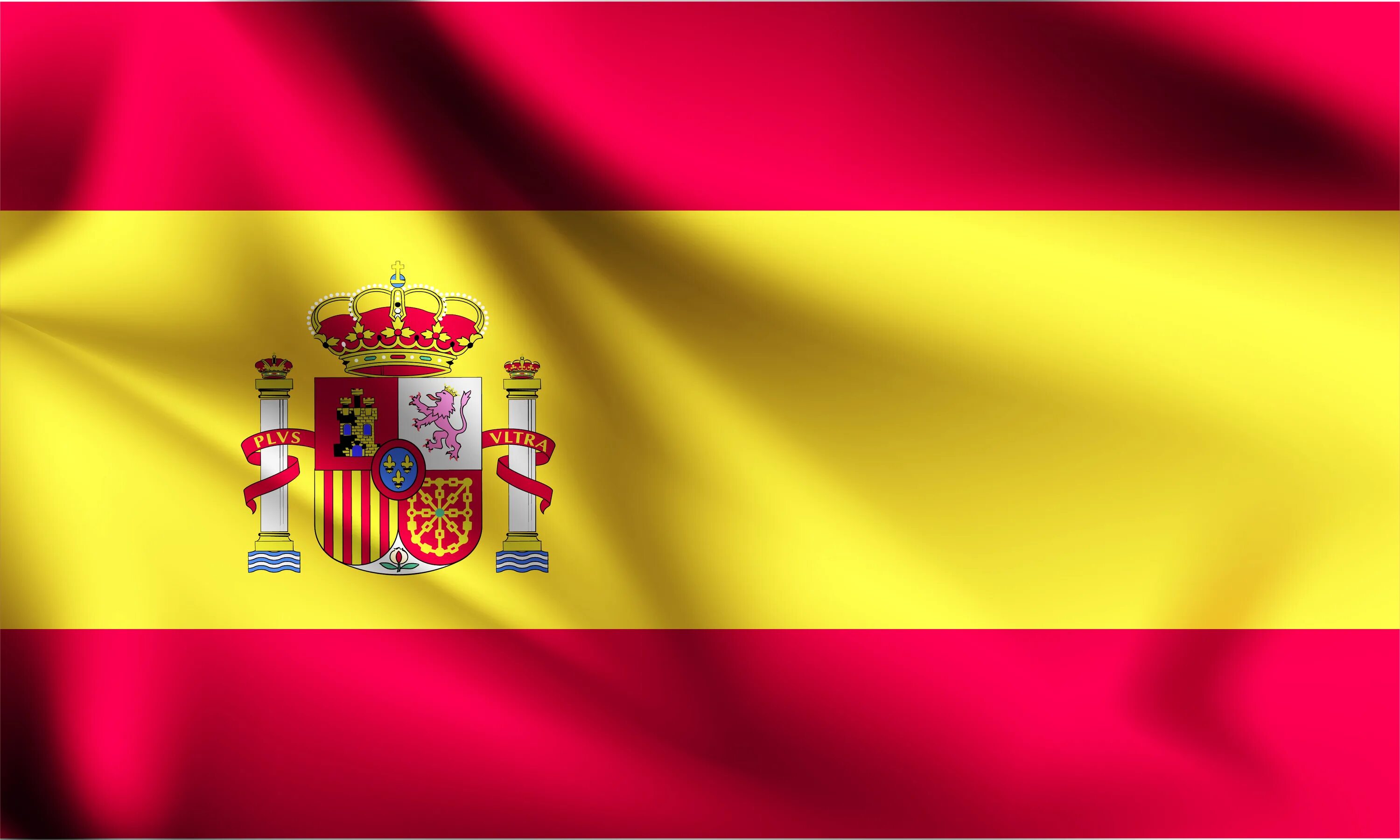 Покажи как выглядит флаг испании Spain 3d flag close up 1228920 Vector Art at Vecteezy