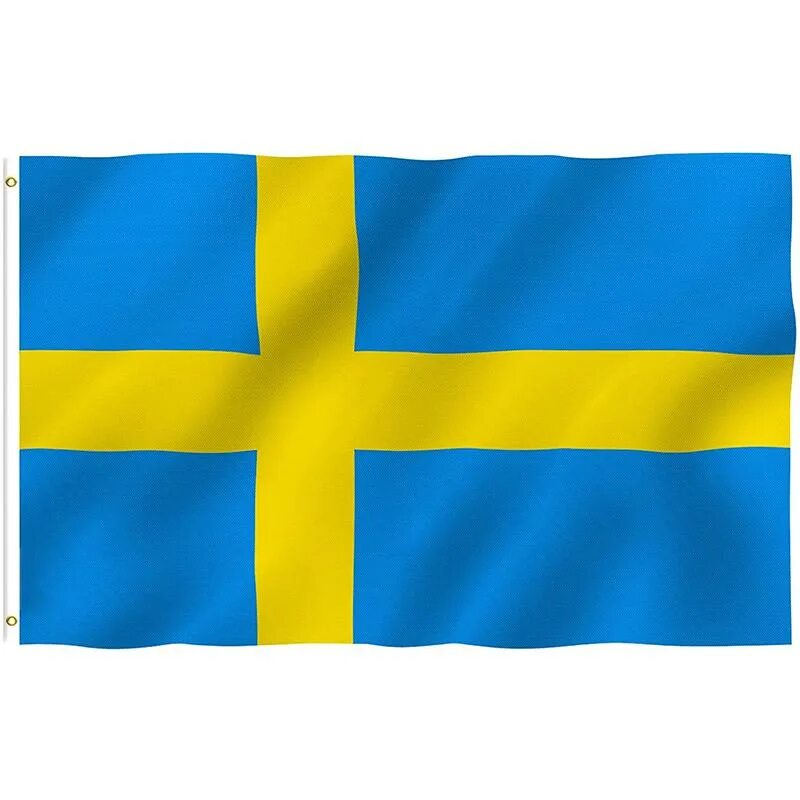 Покажи как выглядит флаг швеции 90x150cm Sweden Flag Swedish Banner Flags Polyester with Brass Grommets купить н