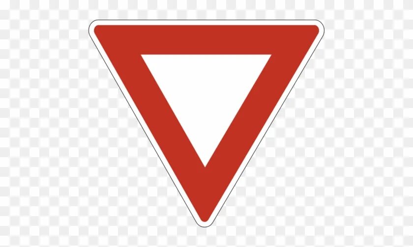 Покажи как выглядит знак Ra-2 Yield Sign - Does The Red Triangle Sign Mean - Free Transparent PNG Clipart