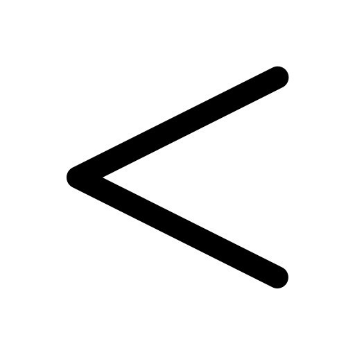 Покажи как выглядит знак меньше Chevron Generic Basic Outline icon