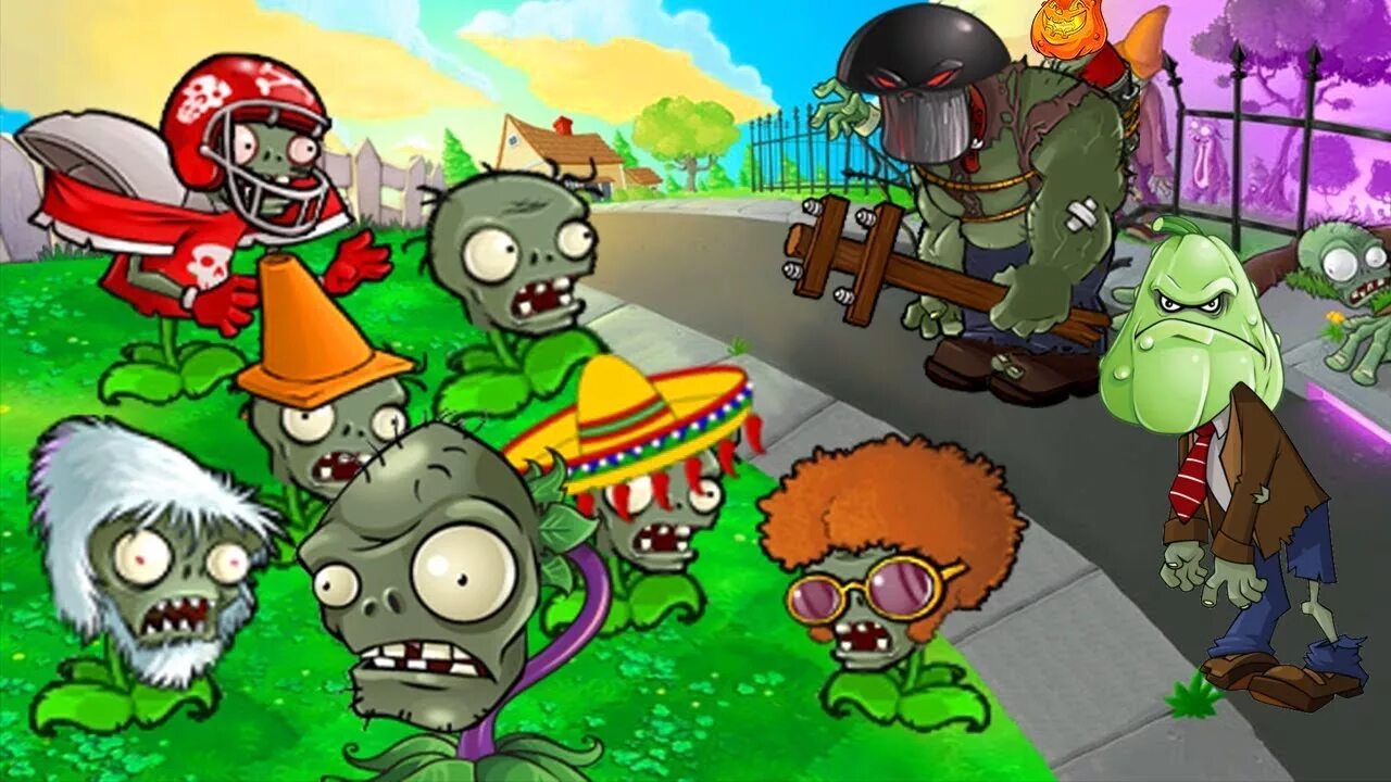 Покажи как выглядит зомби против растений Plants vs Zombies Mod ZomPlant vs Mod ZomBotany: Team ZomPlant vs Zombies Fight!