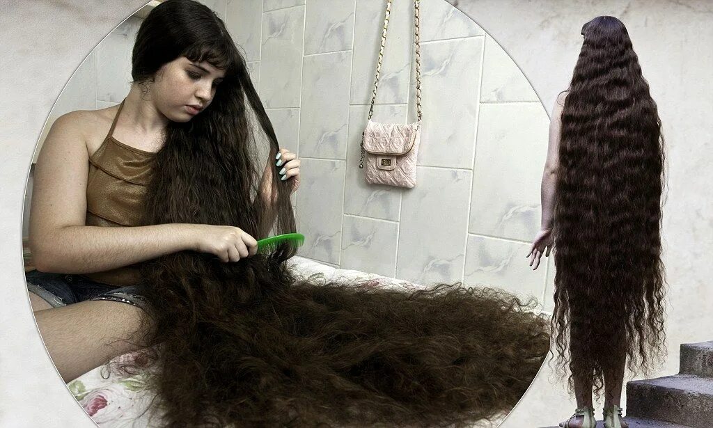 Покажи как выглядят волосы Real-life Rapunzel, 12, set to cut hair for the first time... and plans to sell 