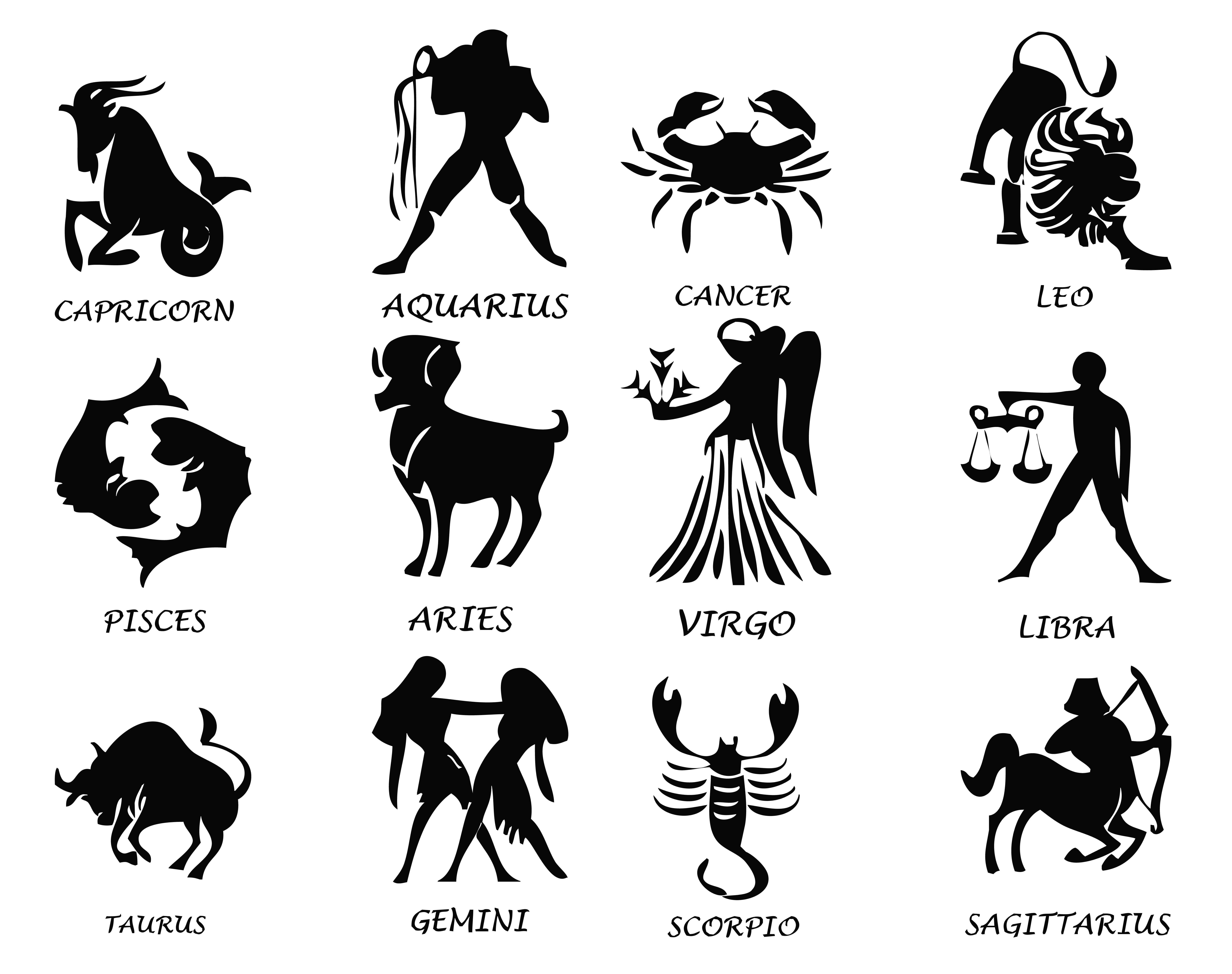 Покажи как выглядят знаки зодиака Transparent Zodiac Signs Set PNG Image Gallery Yopriceville - High-Quality Image