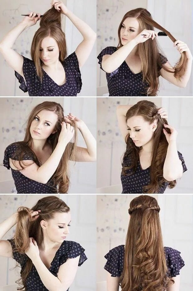 How to make a hairstyle to yourself at home: step-by-step photos #hairstyle #pho