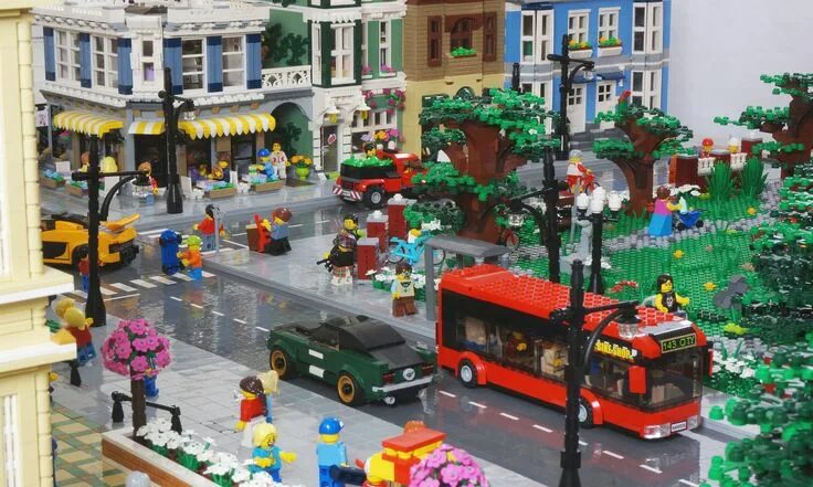 Покажи картинки как выглядит лего город City Streets by Brick Queen Lego city, Cool lego creations, Lego projects