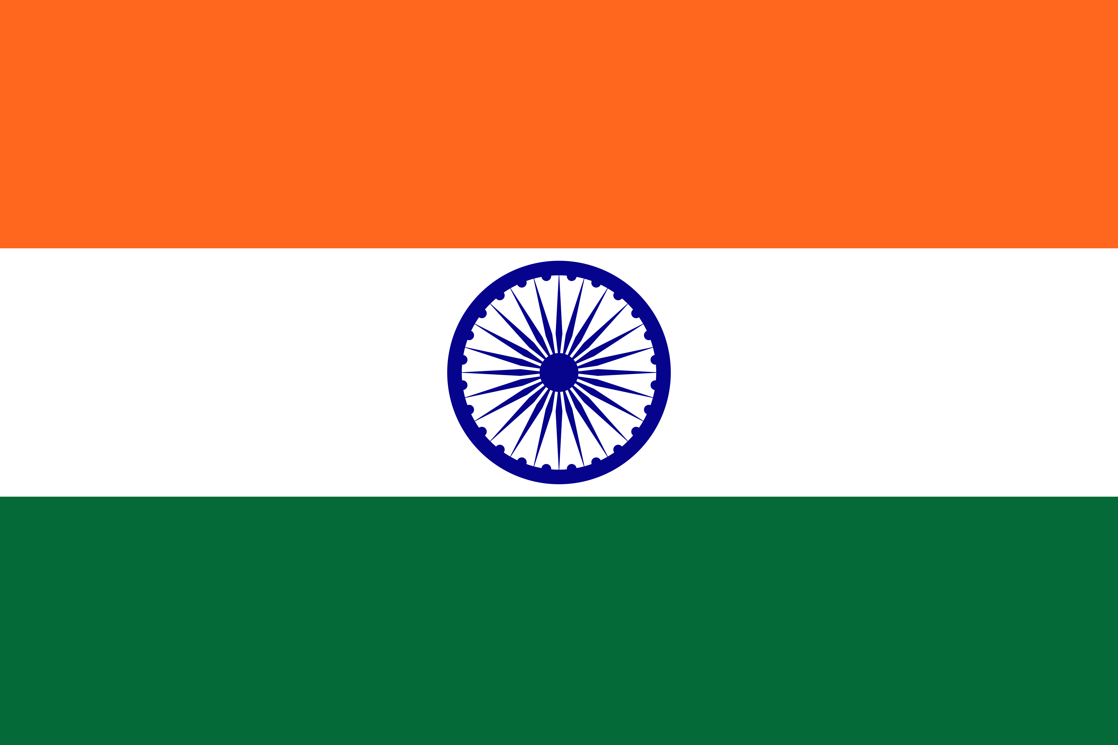 Покажи картинку как выглядит флаг Ficheiro:Flag of India.png - Wikipédia, a enciclopédia livre