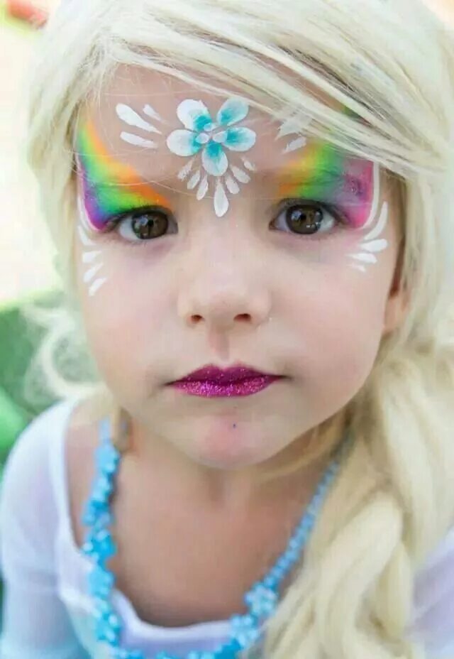 Покажи красивые макияжи для детей Princess Girl face painting, Fairy face paint, Princess face painting