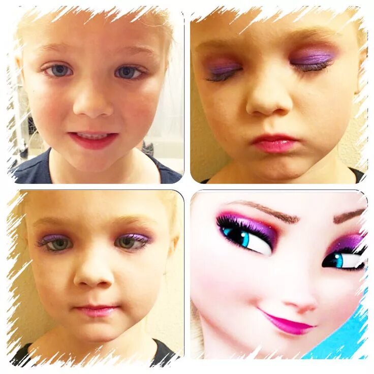 Покажи красивые макияжи для детей Kid Elsa Makeup for Halloween