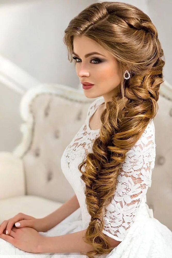 Покажи красивые прически на длинные волосы 63 Wedding Ideas: Trends You’ve Never Seen Before Long hair styles, Braided hair