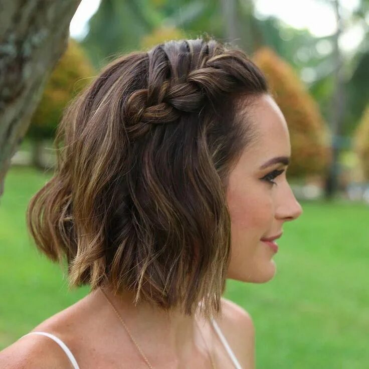 Покажи красивые прически на короткие волосы Louise Roe on Twitter Braids for short hair, Short wedding hair, Short hair updo