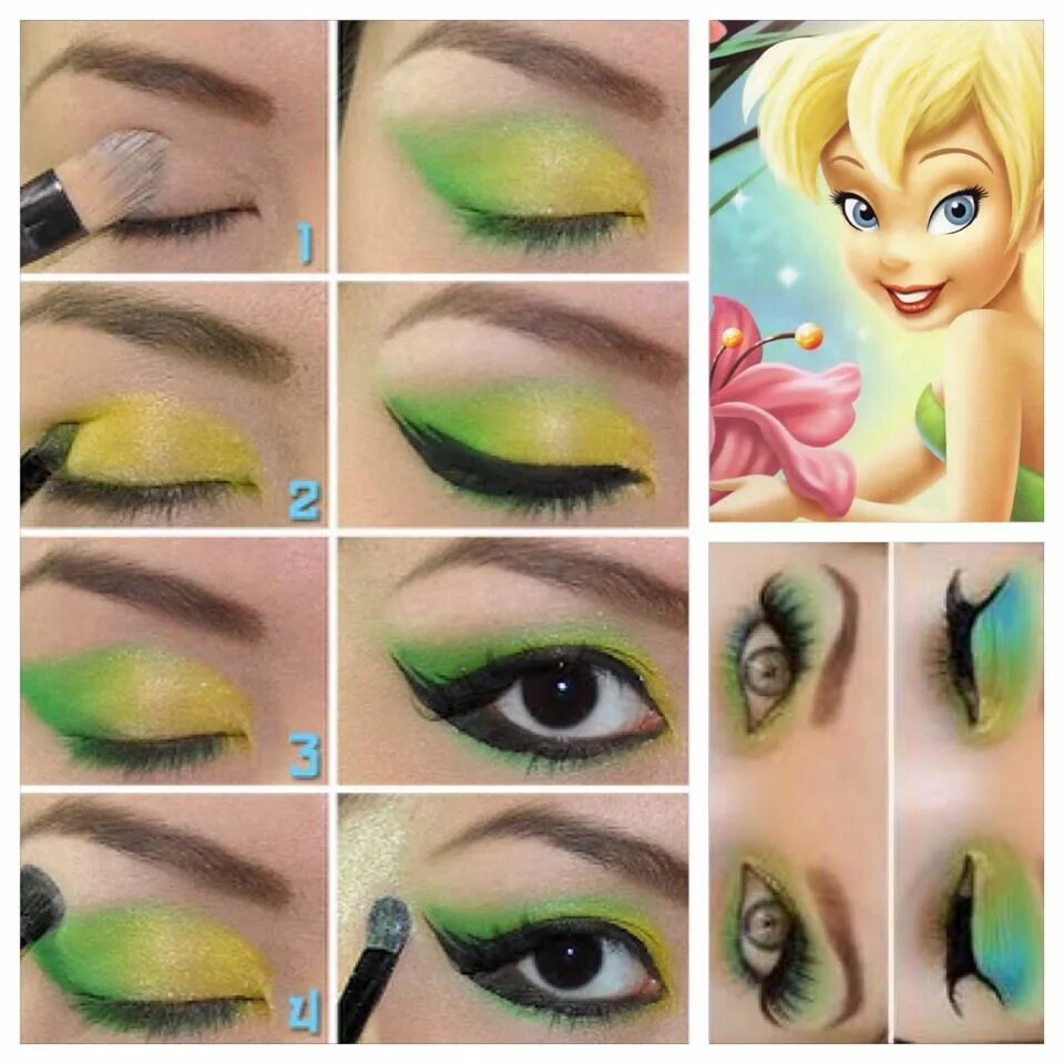 Покажи красивый макияж детскими тенями для детей Pin by Vineta Lakstigala on MAKE UP Disney makeup, Tinkerbell makeup, Princess m