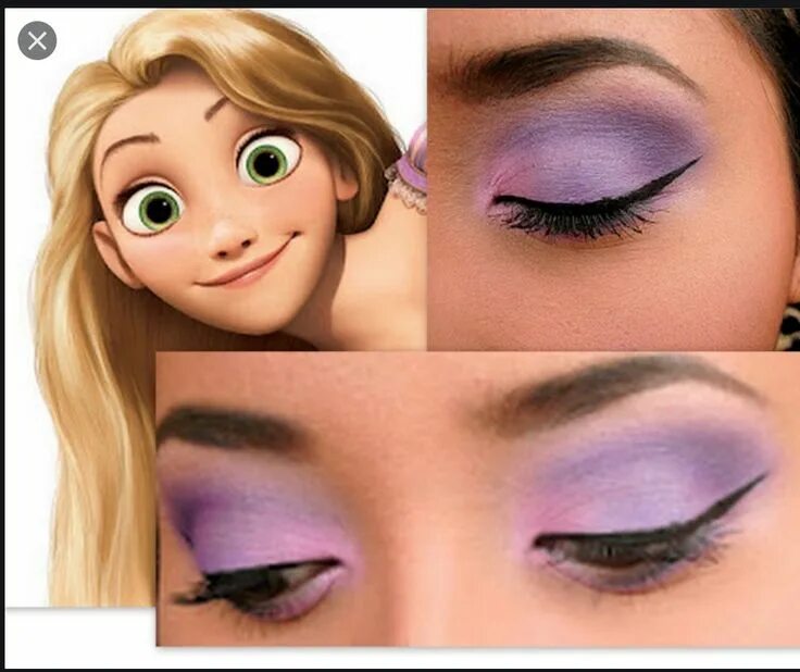 Покажи красивый макияж детскими тенями для детей Rapunzel makeup Rapunzel makeup, Princess makeup, Disney princess makeup