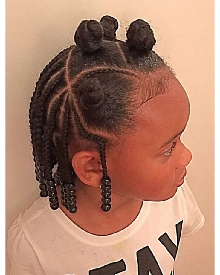 Покажи крутые прически для девочек Braided Hairstyles For Kids: 43 Hairstyles For Black Girls - Click042 keyana sty