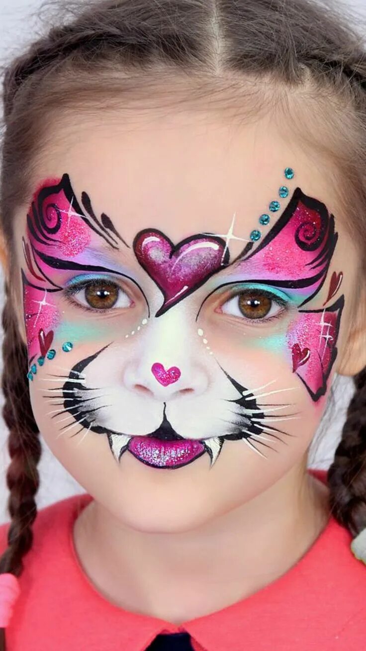 Покажи легкий детский макияж Pin by Shawna Fae on face paint Kids face paint, Kitty face paint, Face painting