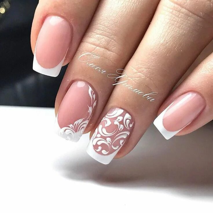 Покажи маникюр френч белый Nice 37 Beautiful Nail Art Designs Ideas For Brides. More at https://aksahinjewe