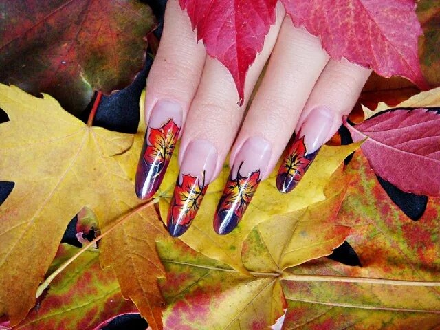 Покажи маникюр на осень 27 photos of super trendy extended nail designs from champions