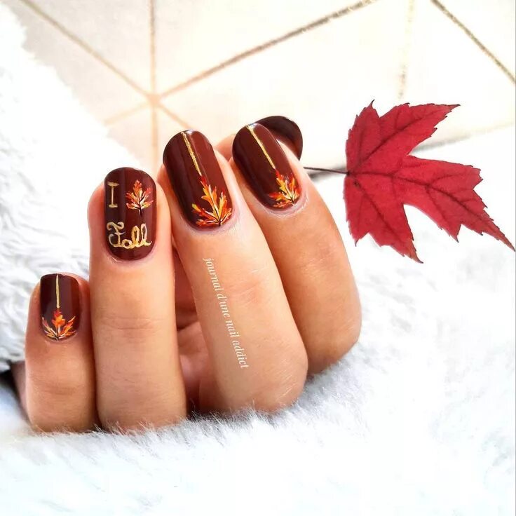 Покажи маникюр на осень 22 Fall Nail Designs to Match Your Pumpkin Spice Latte