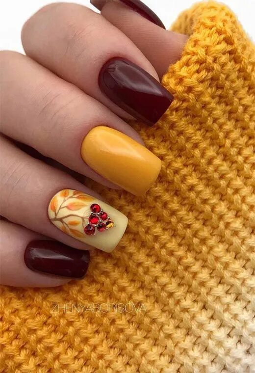 Покажи маникюр на осень 31 Fall Nail Designs to Fall in Love with: Fall Nails to Inspire - Styles Art Гв