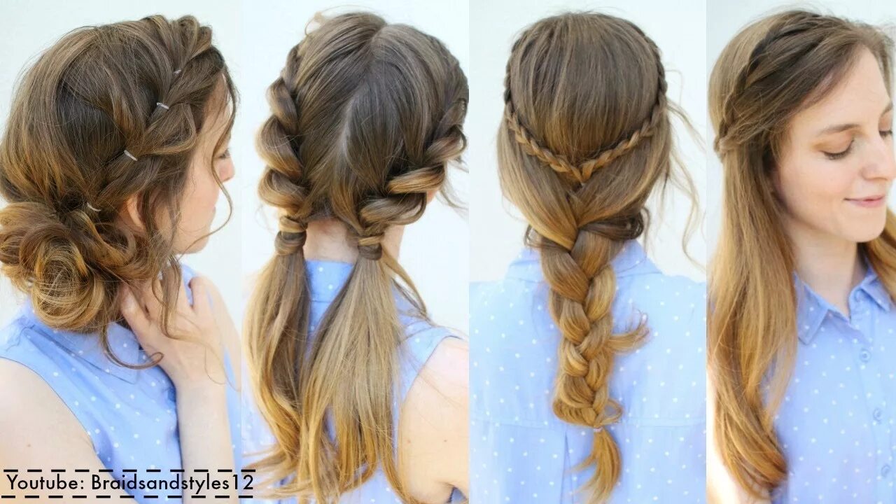 Покажи самые красивые прически в школу 4 Easy Summer Hairstyle Ideas Summer hairstyles Braidsandstyles12 - YouTube