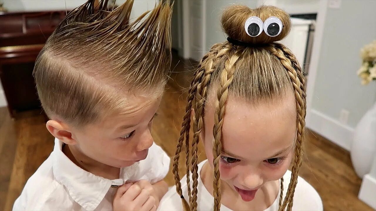 Покажи самые крутые прически для девочек CRAZY HAIR DAY - YouTube