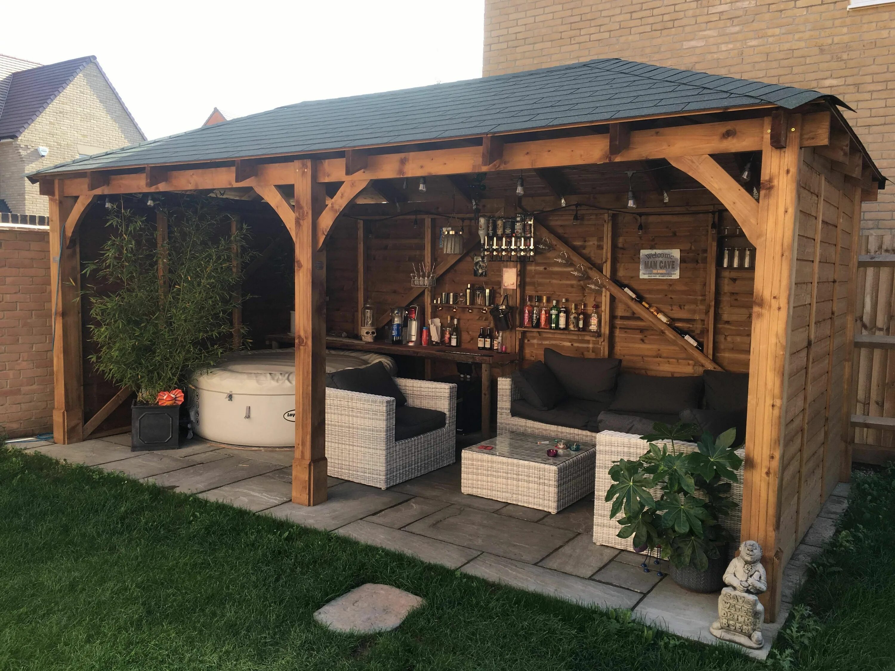 Покажи варианты беседок Customise your gazebo with full height panels for more privacy in your garden #g