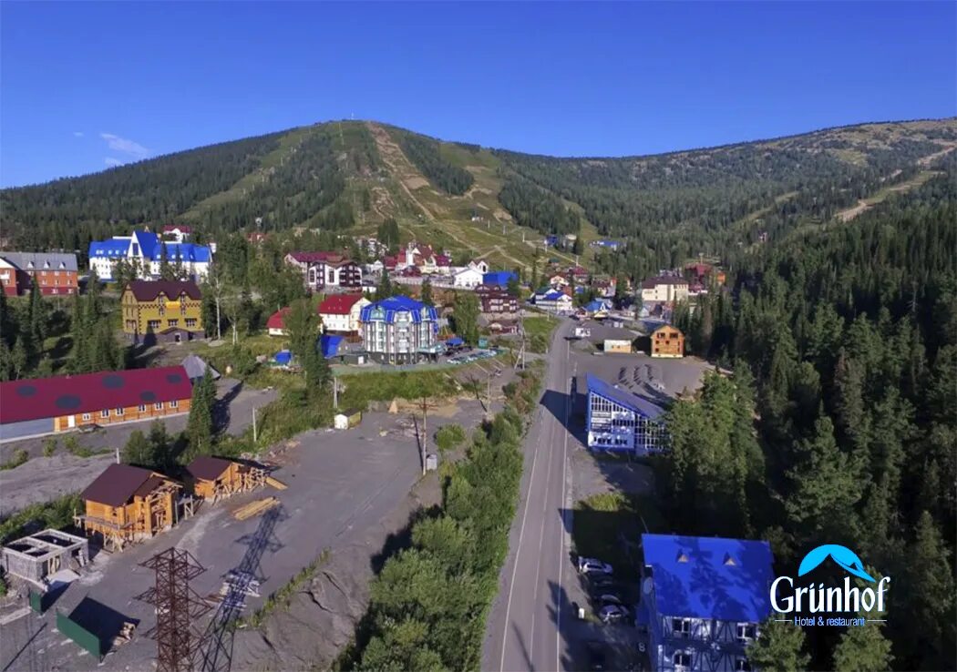 Покажите фото поселка Шерегеш летом - Отель Grunhof