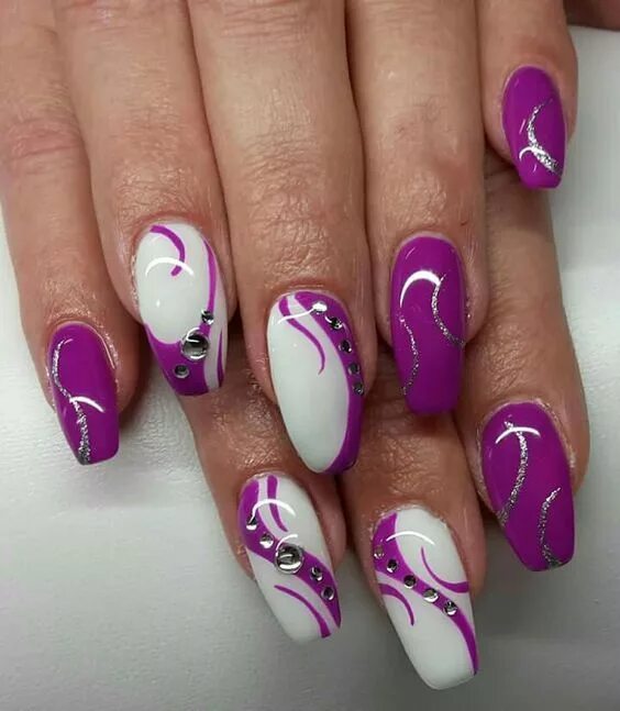 Покажите красивый маникюр ногтей ⊰ ✿ ⊱ JAnKO ⊰ ✿ ⊱ Nail art designs, Purple nail art, Ombre nail designs