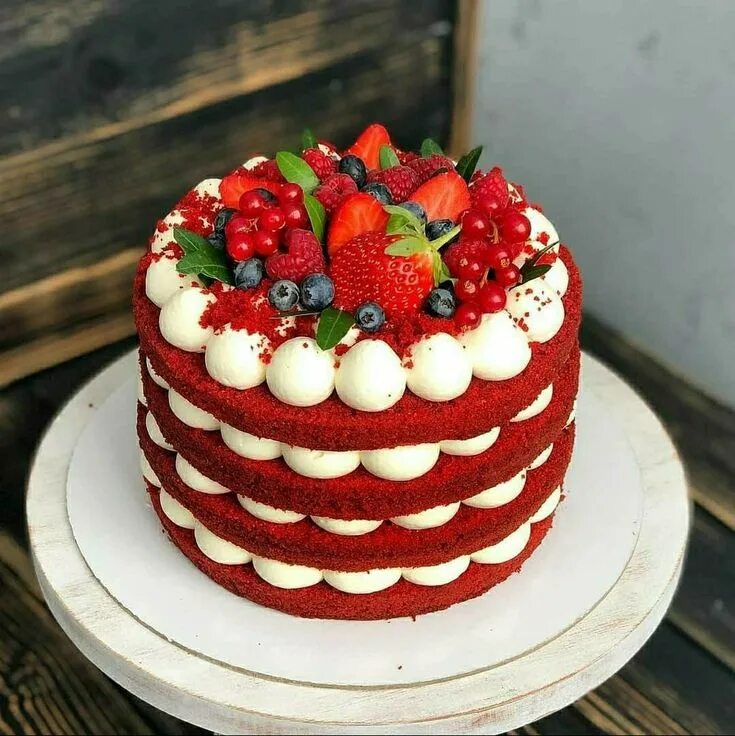 Покажите оформление тортов Красный Бархат/Red Velvet Cupcake cakes, Easy cake recipes, Cake