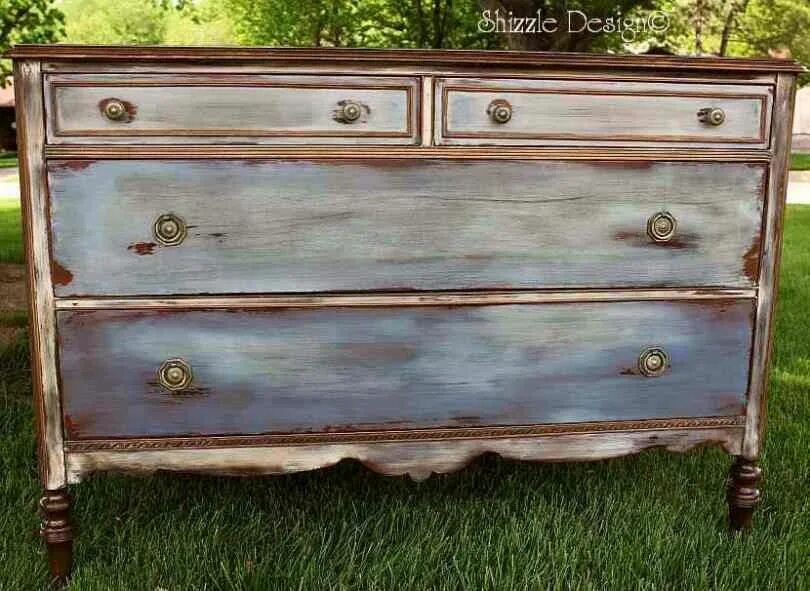 Покрашенная мебель фото Vintage Dresser in Chesapeake Blue Painted furniture for sale, Furniture inspira