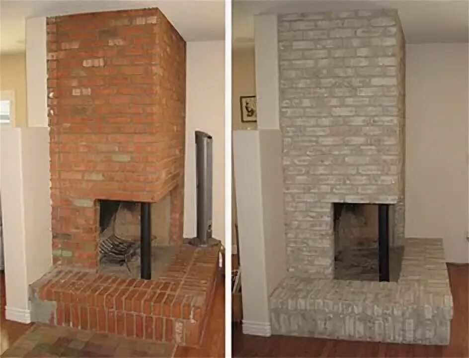 Покрашенная печь из кирпича фото Properly Paint a Brick Fireplace Brick fireplace makeover, Red brick fireplaces,