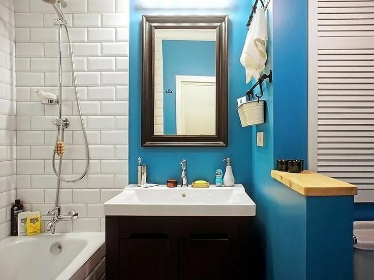 Покрашенная ванная комната фото 60 классных новинок для ванной комнаты Framed bathroom mirror, Lighted bathroom 