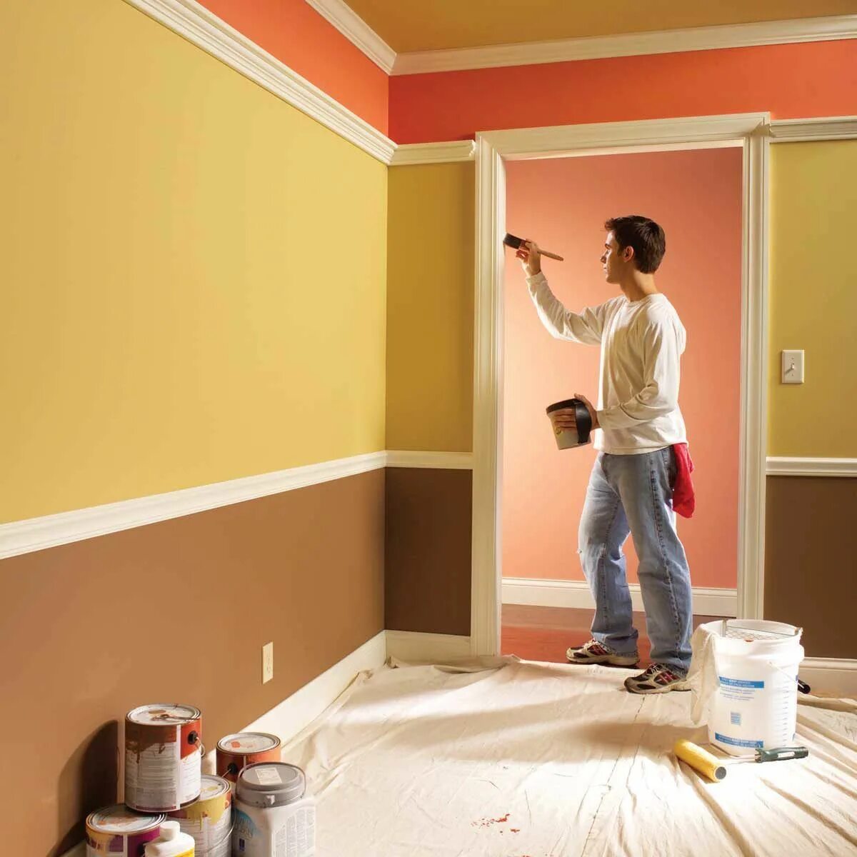 Покрашенные стены в доме фото Indoor Painting Tips & Techniques Home diy, Paint job, Home improvement