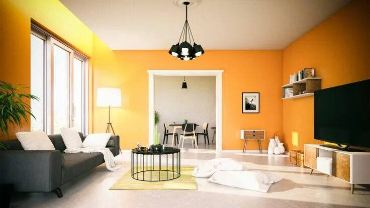 Покрашенные стены в интерьере частного дома Gen Z Yellow Gets Its Time in the Sun as the New Darling of Home Decor Living ro