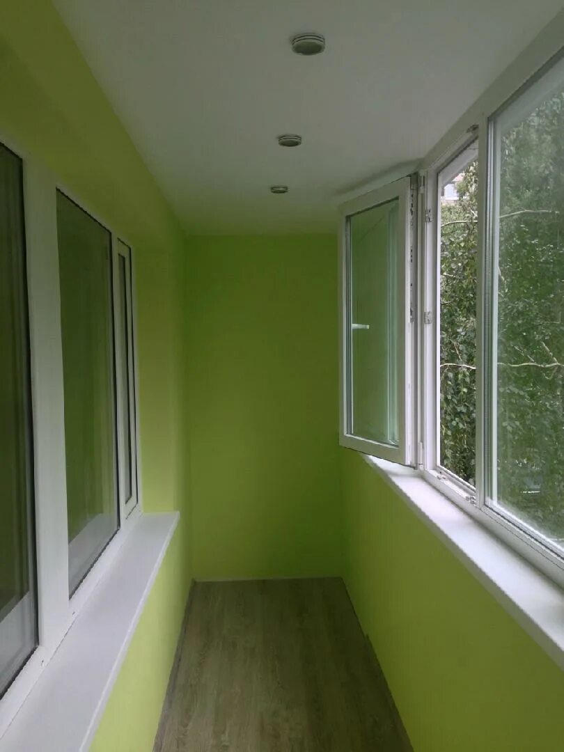 Покрасить балкон внутри фото Фотографии работы: Ремонт балкона в 2-х комнатной квартире, м. Выхино.