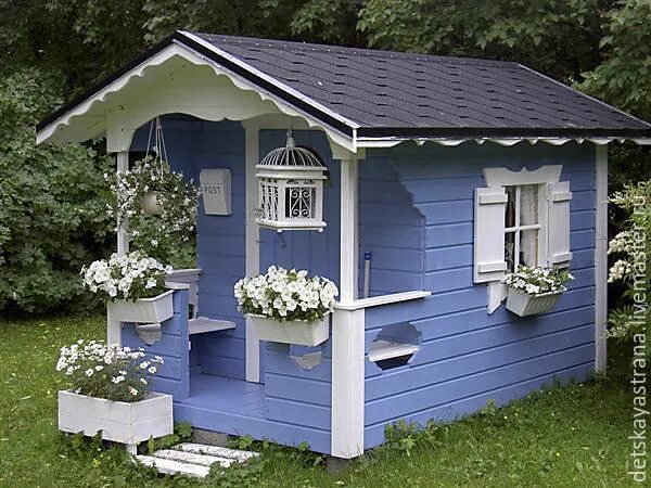 Покрасить дом на даче фото Детский игровой домик "Лайф" в интернет-магазине на Ярмарке Мастеров Элементы ин