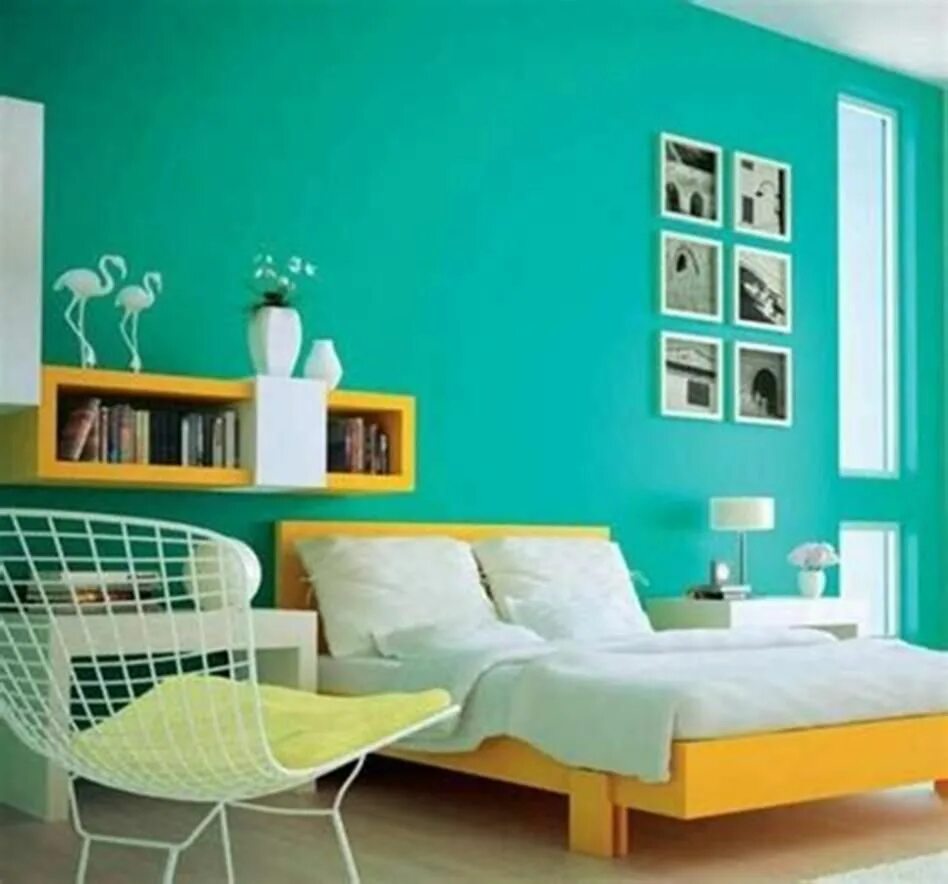 Покрасить стены в разные цвета фото интерьеров HugeDomains.com Bedroom wall colors, Interior design bedroom, Yellow living room