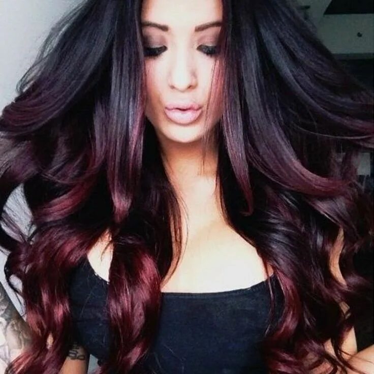 Покрасить темные волосы фото Red Hair Colors for Brunettes - Best Hair Color for Brown Green Eyes Check more 