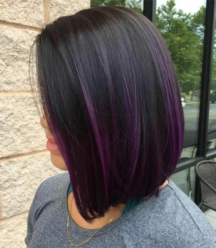 Покрасить волосы каре фото 20 Must-Try Subtle Balayage Hairstyles Black hair balayage, Hair color purple, B