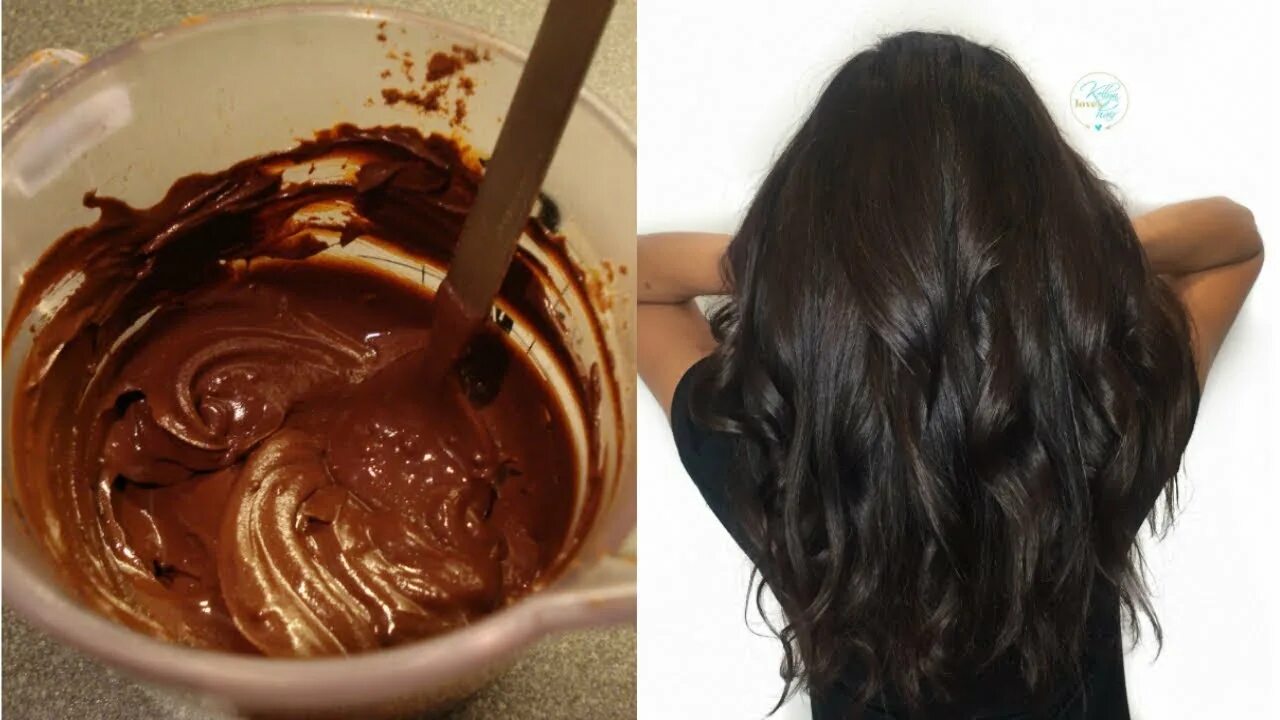 Покрасить волосы кофе фото Without Henna Dark Brown Homemade Hair Dye - YouTube